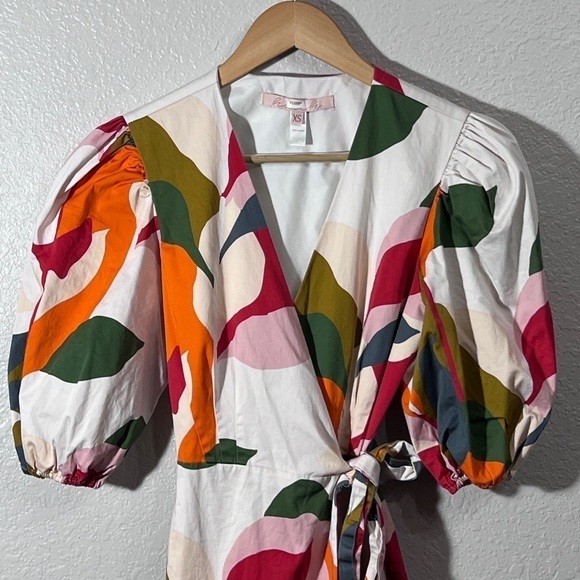 Anthropologie HUTCH wrap dress white floral dress size XS - Picture 7 of 14